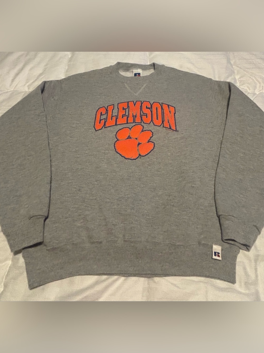 Vintage Russell Athletic Clemson University Sweatshirt Tag Youth L Fits Adult S